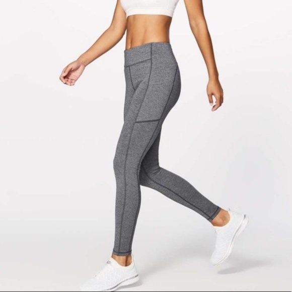 Lululemon Speed Up Tight Heathered Black - Picture 1 of 5